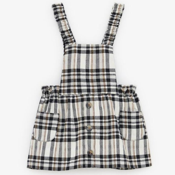 Zara Other - Zara Girls Plaid Overall Dress Skirt Size 2-3